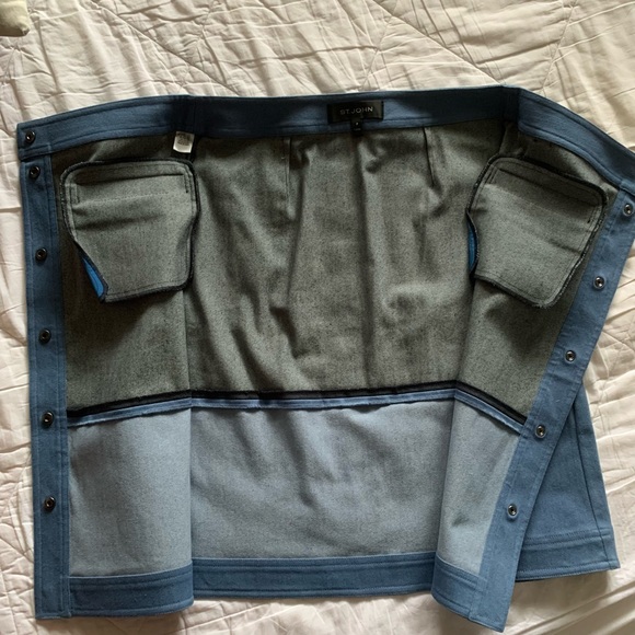 NWOT-Women’s, St. John, cotton skirt, blue, size small - Picture 10 of 14